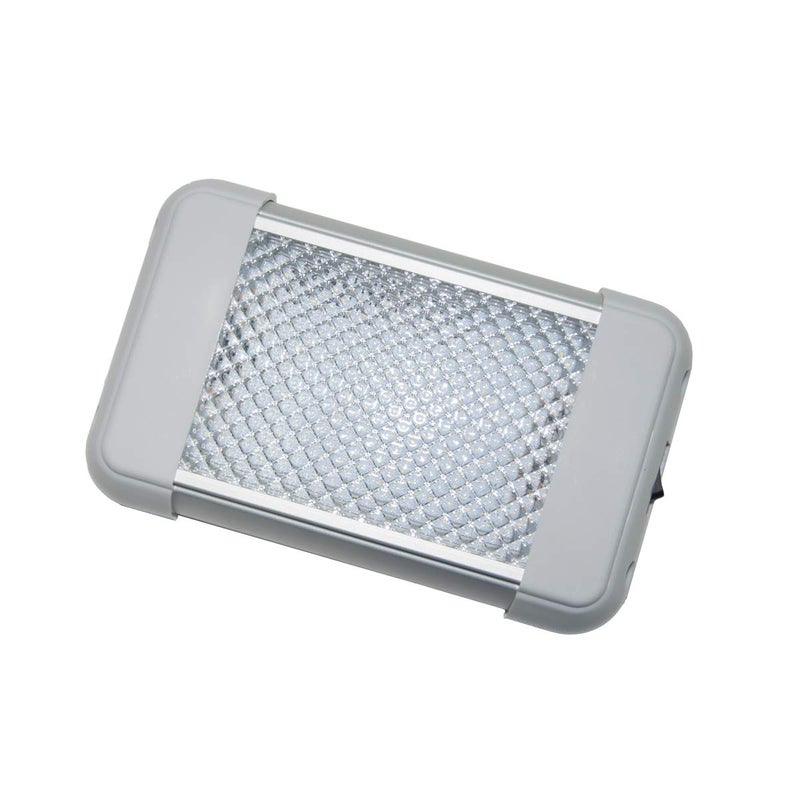 Raycharm LED Dome Light 6.3" x 3.9" Compact-Size 6000K Cool-White Even Diffused Beam, High Light-Output Low Ampere Draw, 12V-24V DC, On/Off Rocker Switch for Boat, Truck, RV & Utility Vehicles, 1-Pack - Image 1